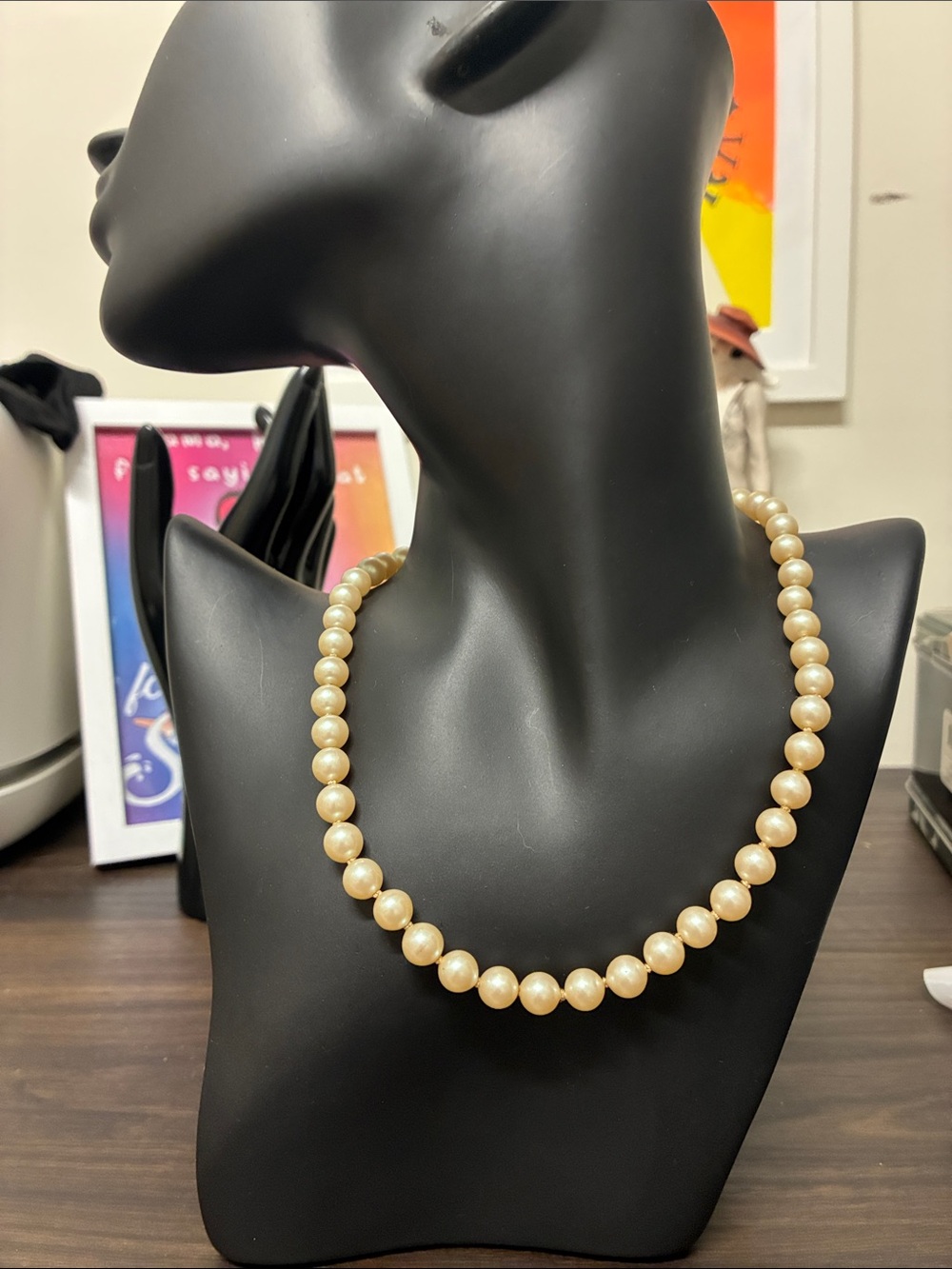 Vintage Classic Pearl Choker Necklace - Cream Pearls - Old Money Preppy